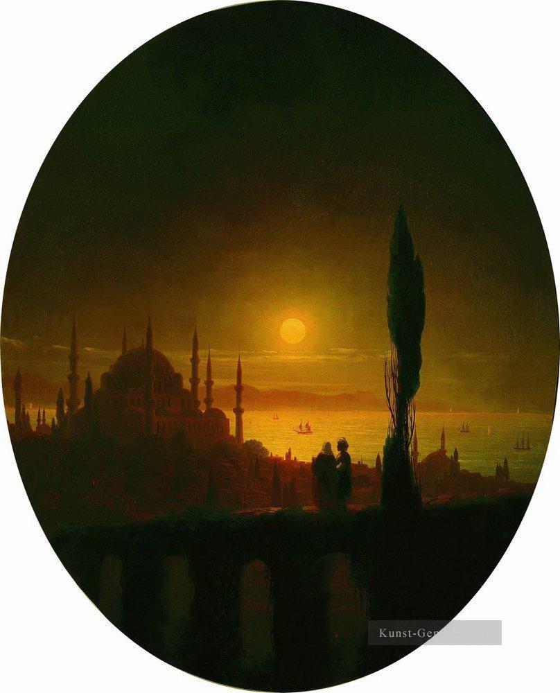 Mondnacht neben dem Meer 1847 Verspielt Ivan Aiwasowski russisch Ölgemälde